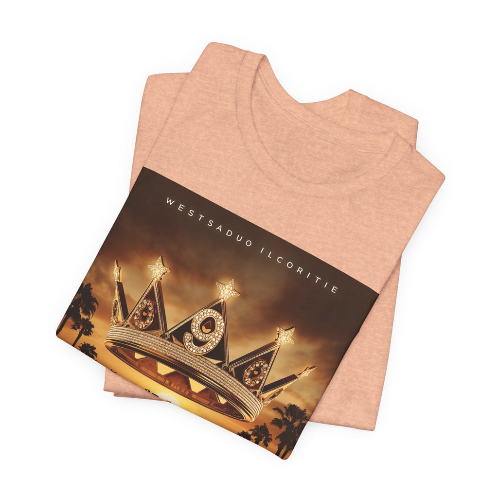 Ninth Crown Graphic Tee — Vintage Royalty Palm-Tree Album Art T-Shirt