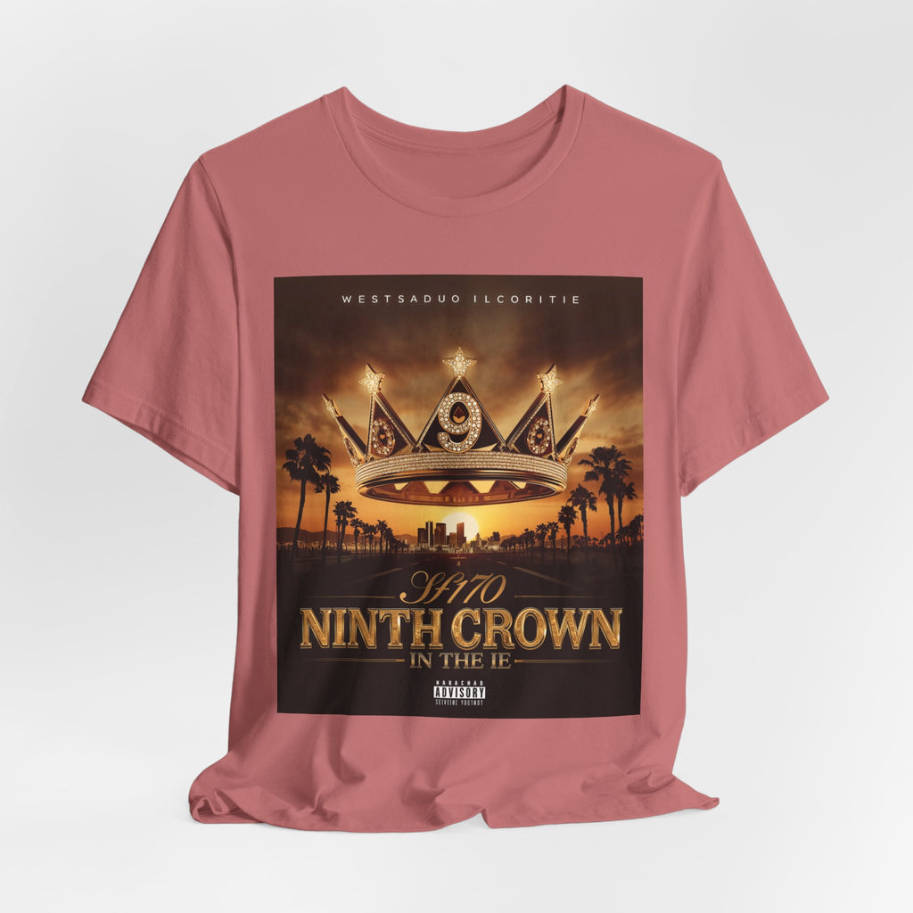 Ninth Crown Graphic Tee — Vintage Royalty Palm-Tree Album Art T-Shirt