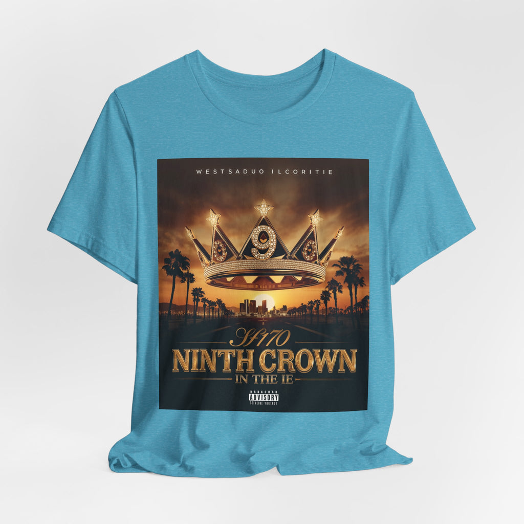 Ninth Crown Graphic Tee — Vintage Royalty Palm-Tree Album Art T-Shirt