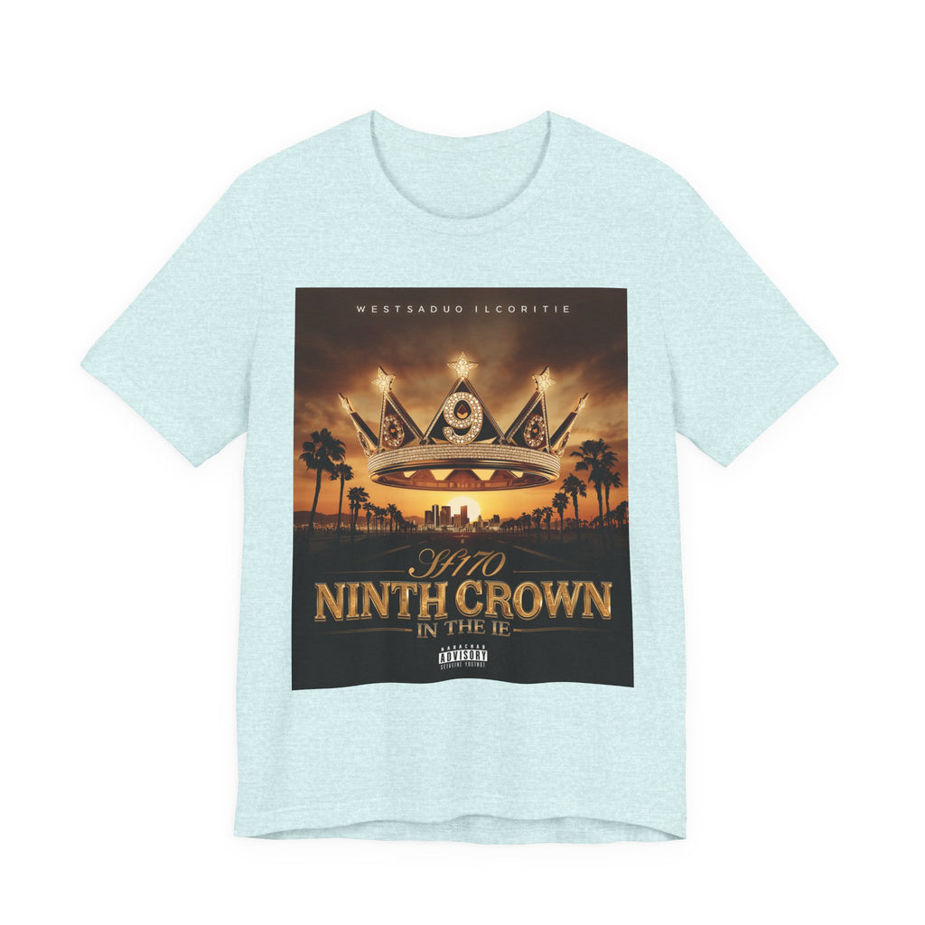 Ninth Crown Graphic Tee — Vintage Royalty Palm-Tree Album Art T-Shirt