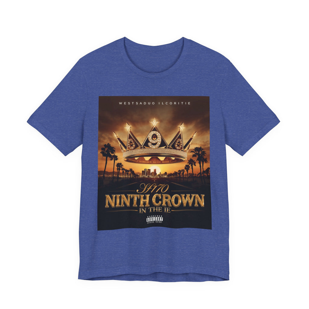 Ninth Crown Graphic Tee — Vintage Royalty Palm-Tree Album Art T-Shirt