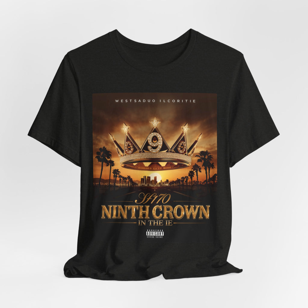 Ninth Crown Graphic Tee — Vintage Royalty Palm-Tree Album Art T-Shirt