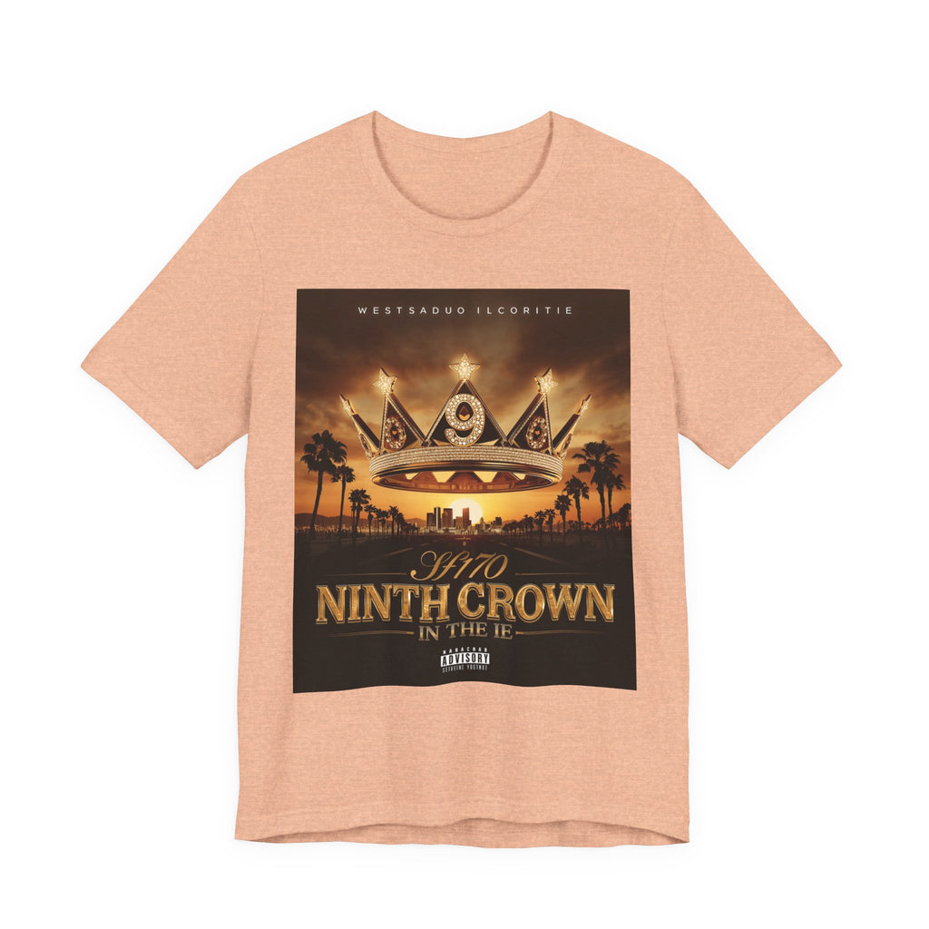 Ninth Crown Graphic Tee — Vintage Royalty Palm-Tree Album Art T-Shirt