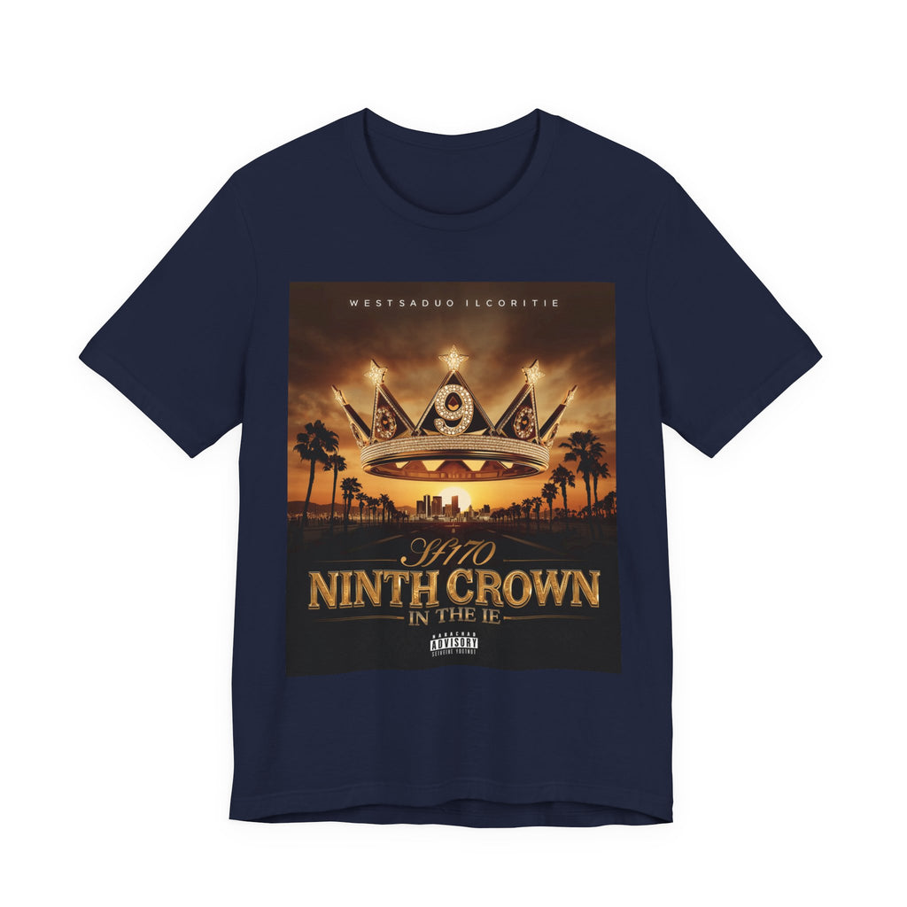 Ninth Crown Graphic Tee — Vintage Royalty Palm-Tree Album Art T-Shirt