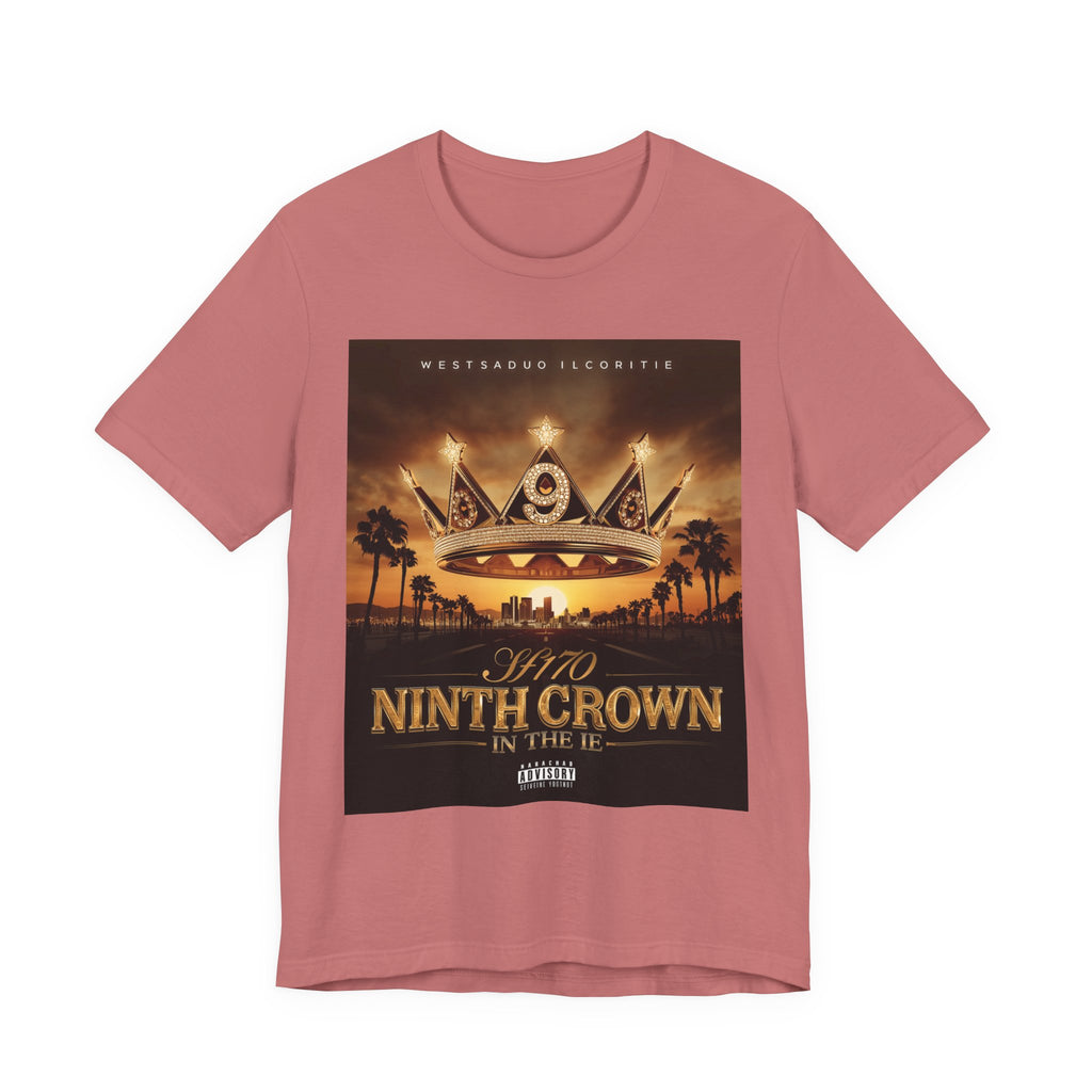 Ninth Crown Graphic Tee — Vintage Royalty Palm-Tree Album Art T-Shirt