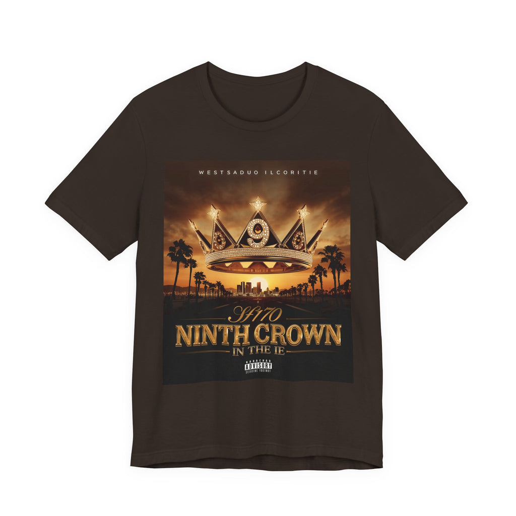 Ninth Crown Graphic Tee — Vintage Royalty Palm-Tree Album Art T-Shirt