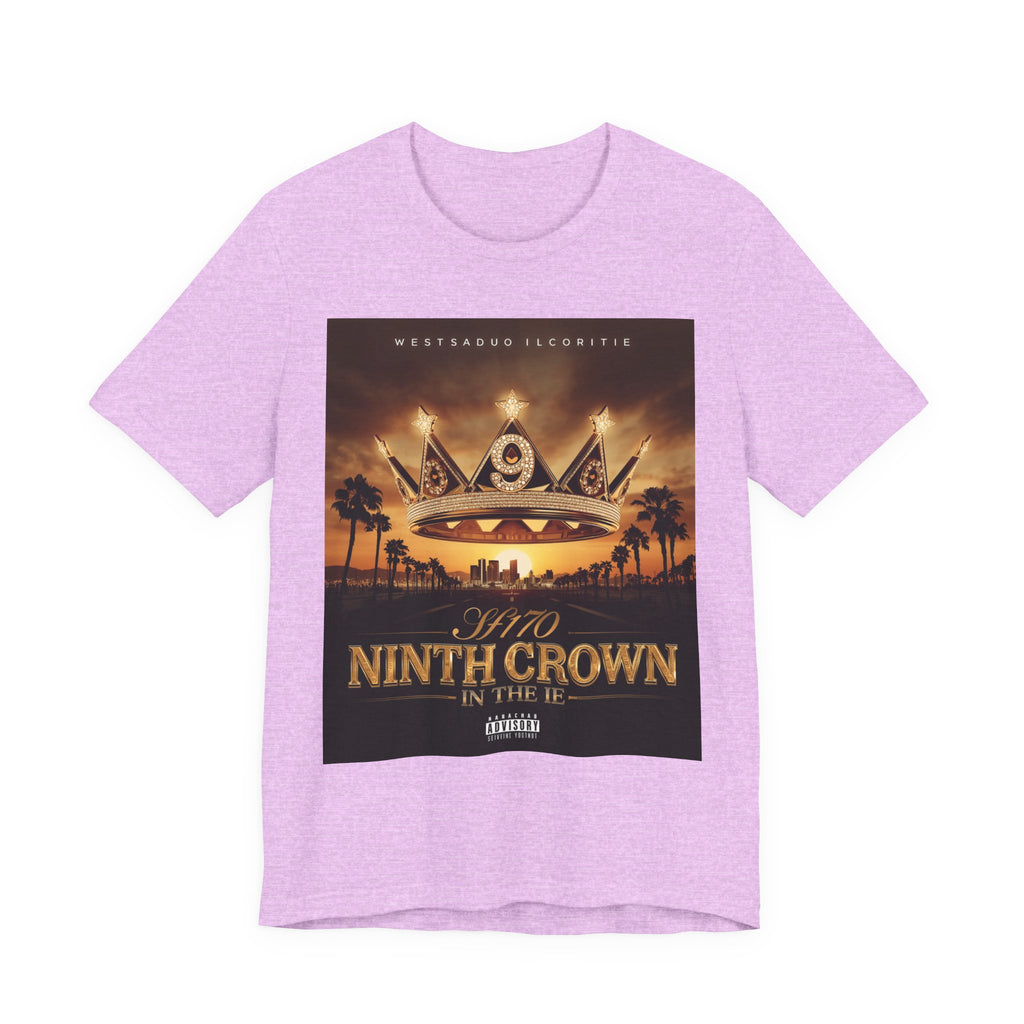 Ninth Crown Graphic Tee — Vintage Royalty Palm-Tree Album Art T-Shirt
