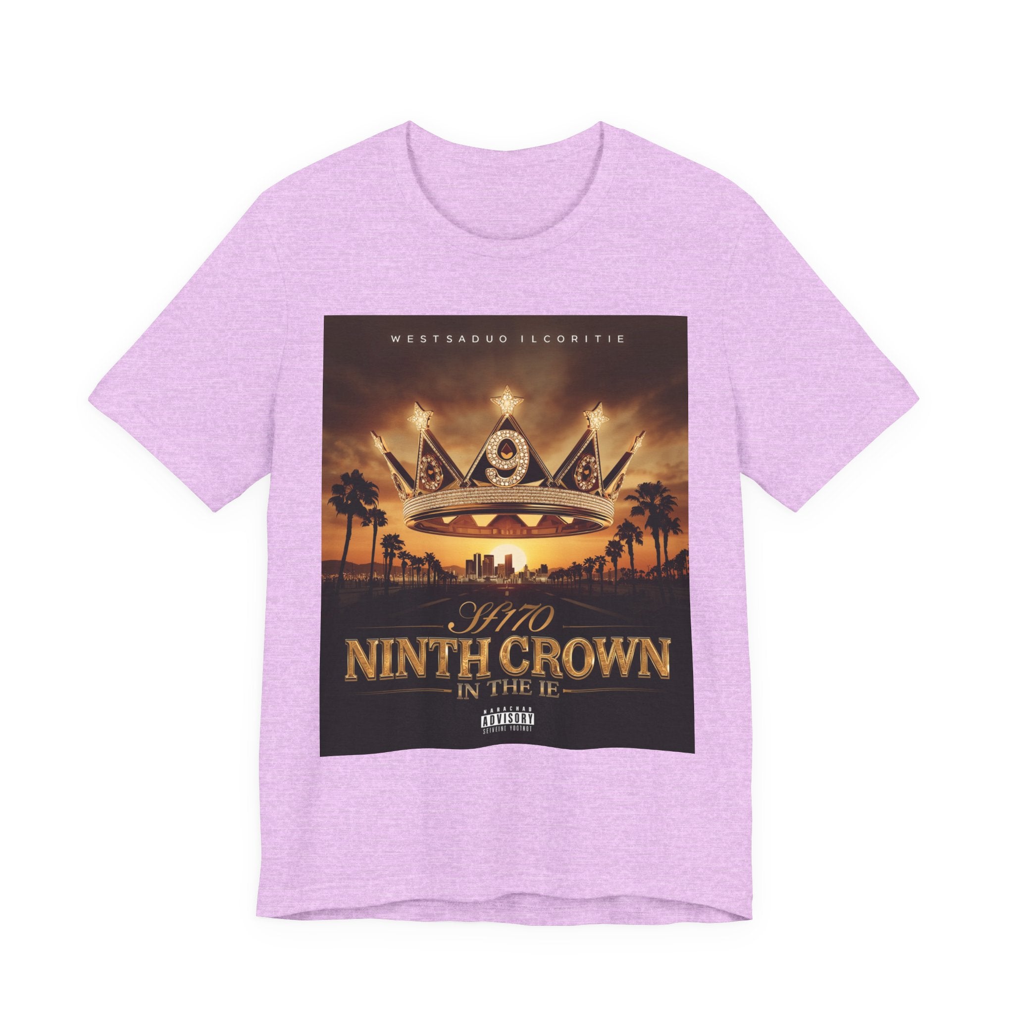 Ninth Crown Graphic Tee — Vintage Royalty Palm-Tree Album Art T-Shirt