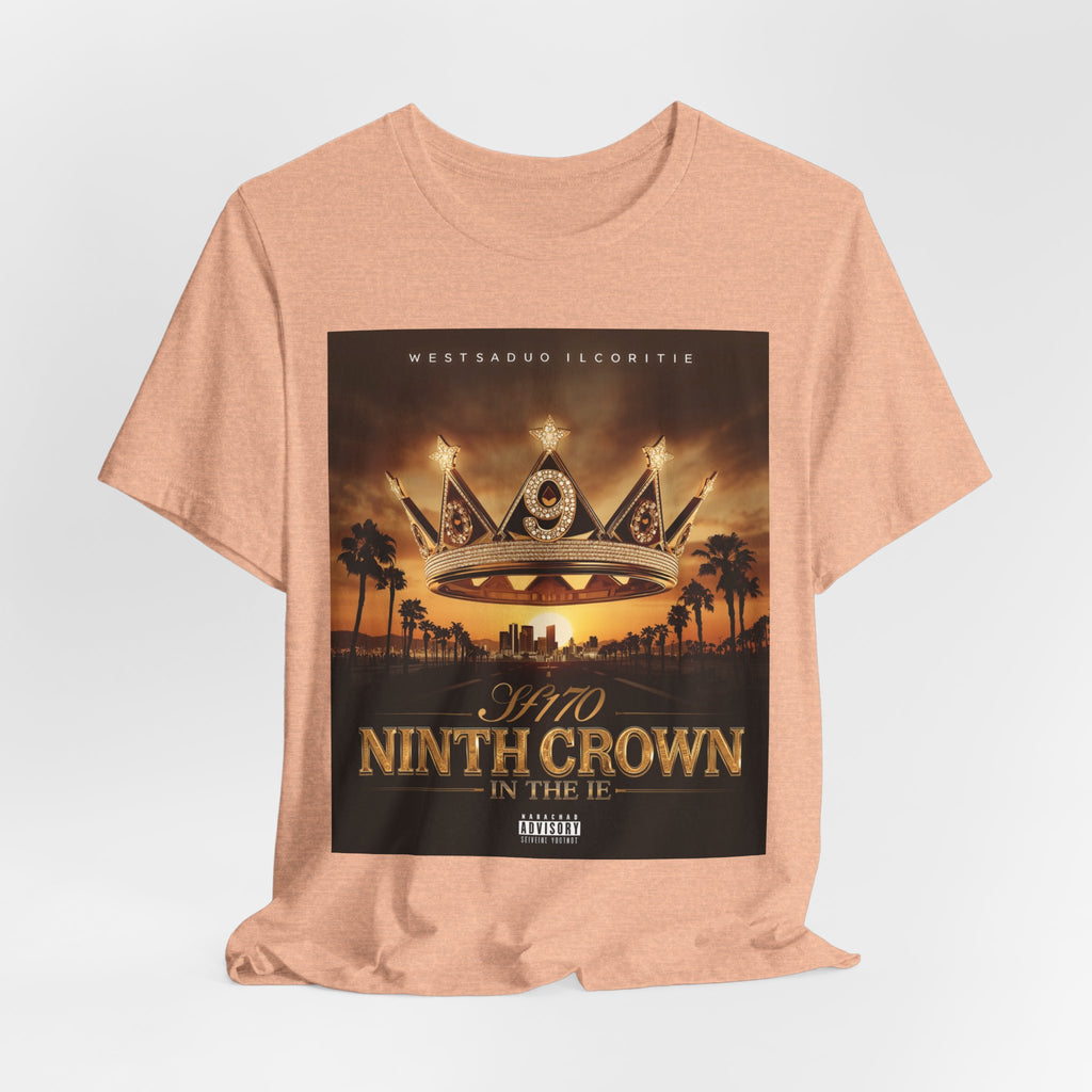 Ninth Crown Graphic Tee — Vintage Royalty Palm-Tree Album Art T-Shirt