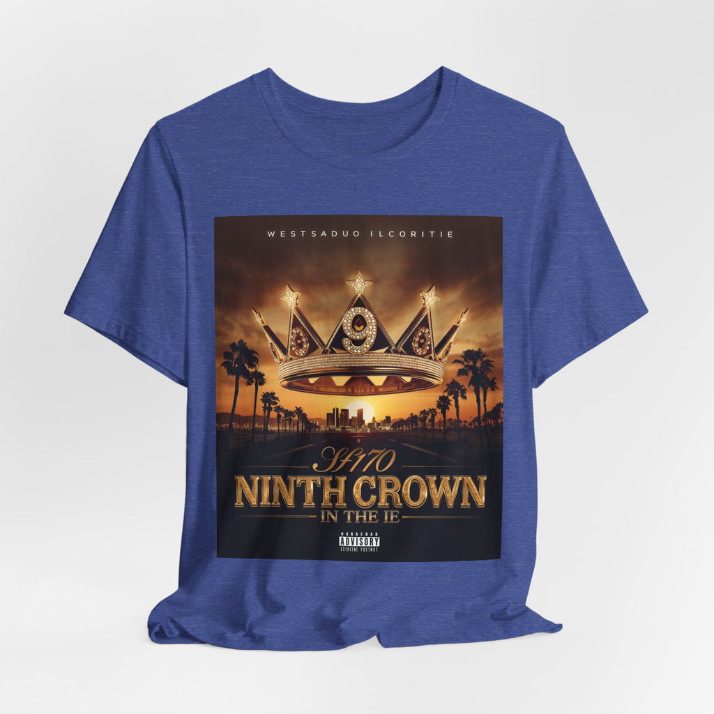 Ninth Crown Graphic Tee — Vintage Royalty Palm-Tree Album Art T-Shirt