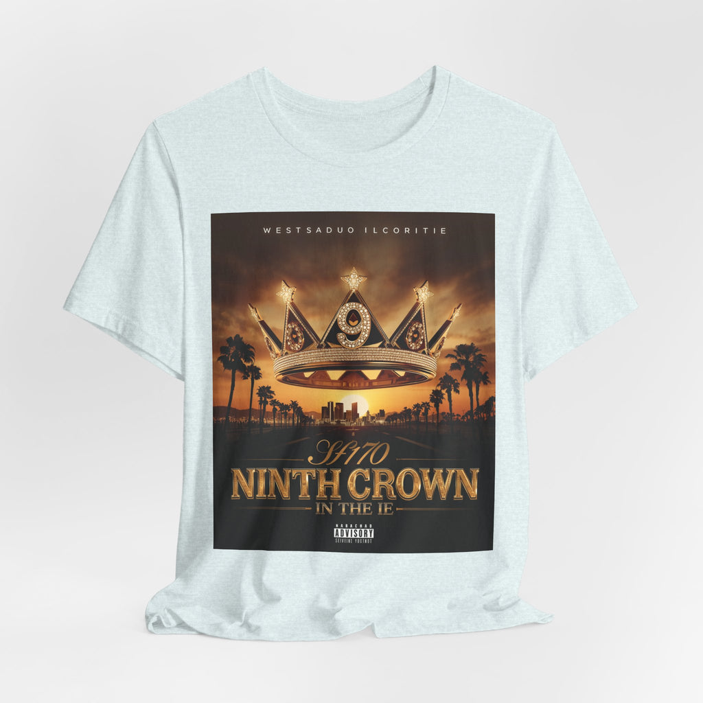 Ninth Crown Graphic Tee — Vintage Royalty Palm-Tree Album Art T-Shirt