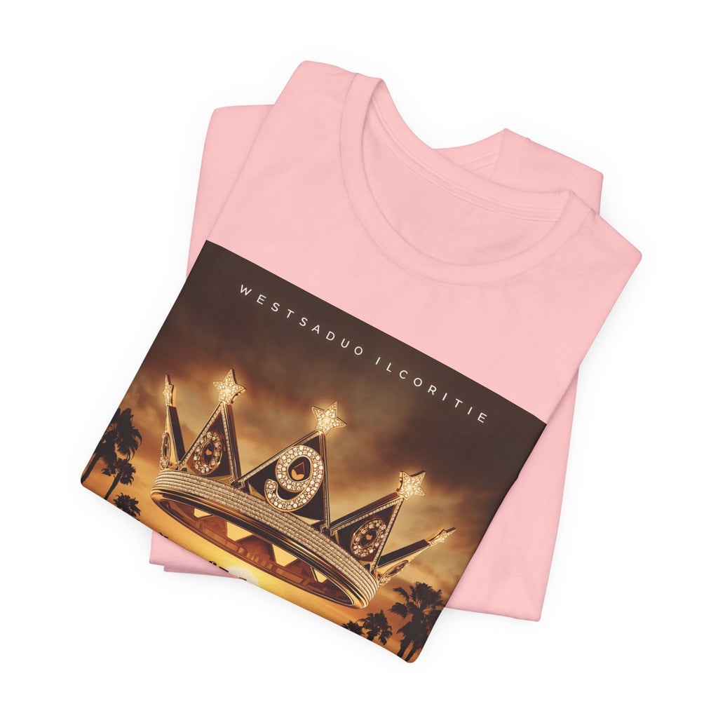 Ninth Crown Graphic Tee — Vintage Royalty Palm-Tree Album Art T-Shirt