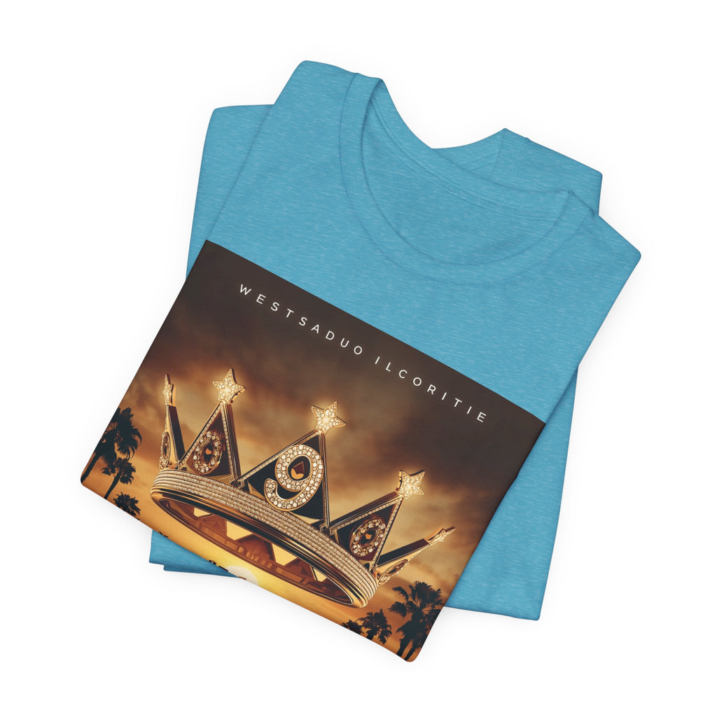 Ninth Crown Graphic Tee — Vintage Royalty Palm-Tree Album Art T-Shirt