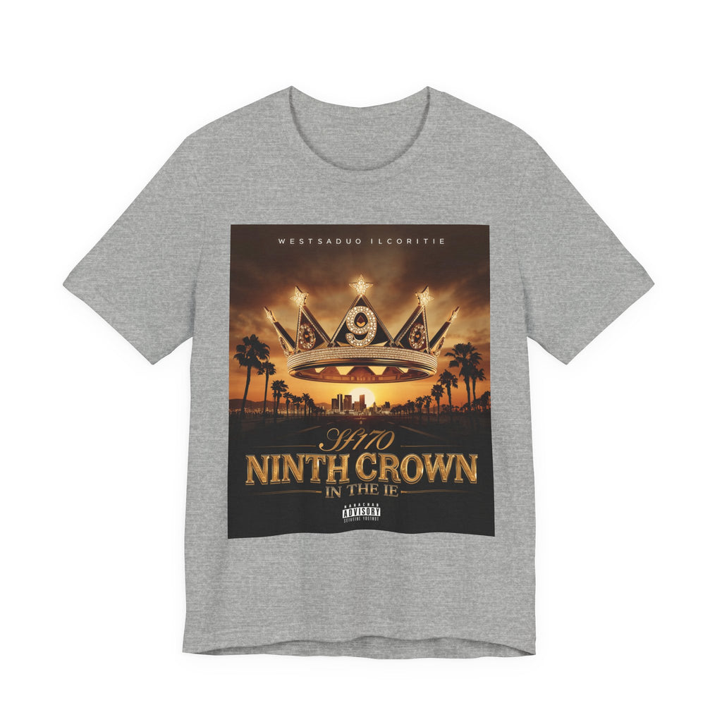 Ninth Crown Graphic Tee — Vintage Royalty Palm-Tree Album Art T-Shirt