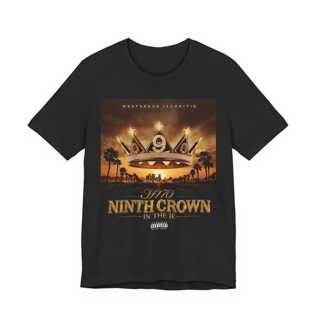 Ninth Crown Graphic Tee — Vintage Royalty Palm-Tree Album Art T-Shirt