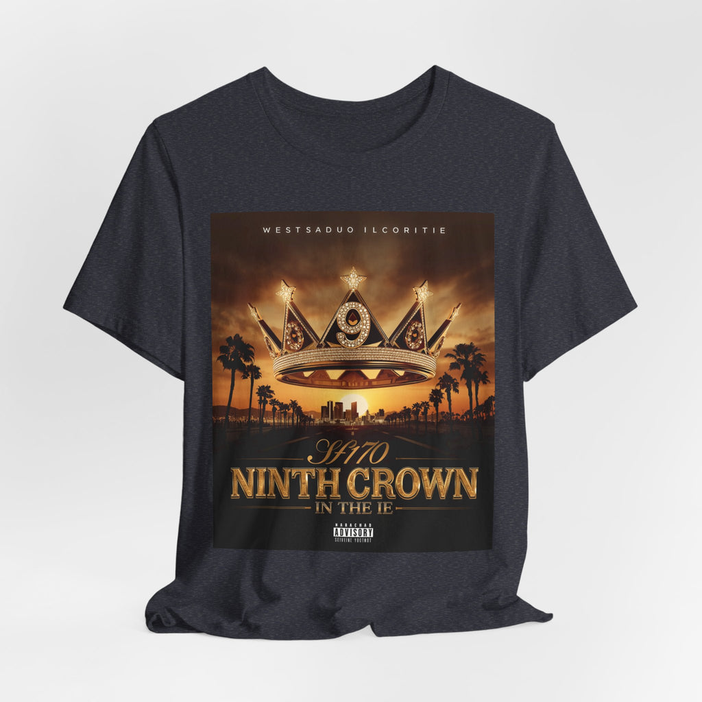 Ninth Crown Graphic Tee — Vintage Royalty Palm-Tree Album Art T-Shirt