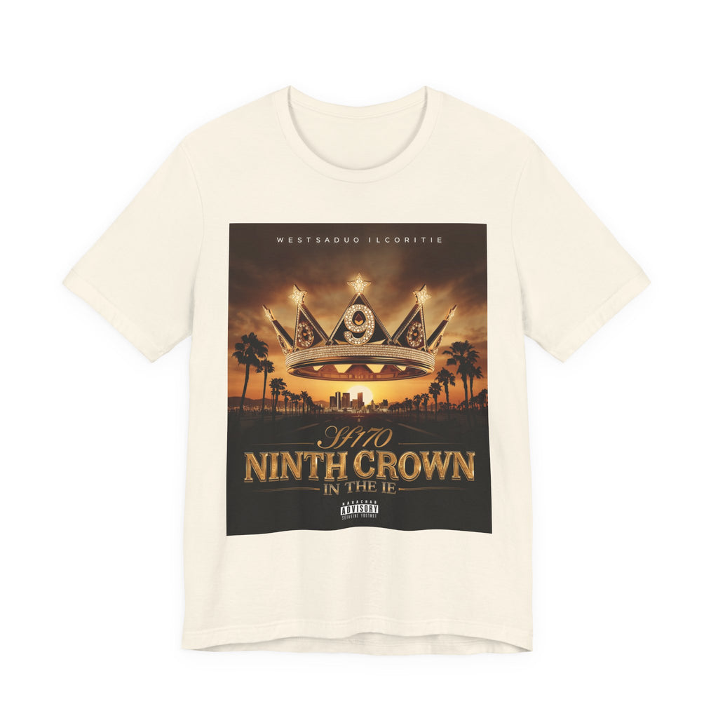 Ninth Crown Graphic Tee — Vintage Royalty Palm-Tree Album Art T-Shirt