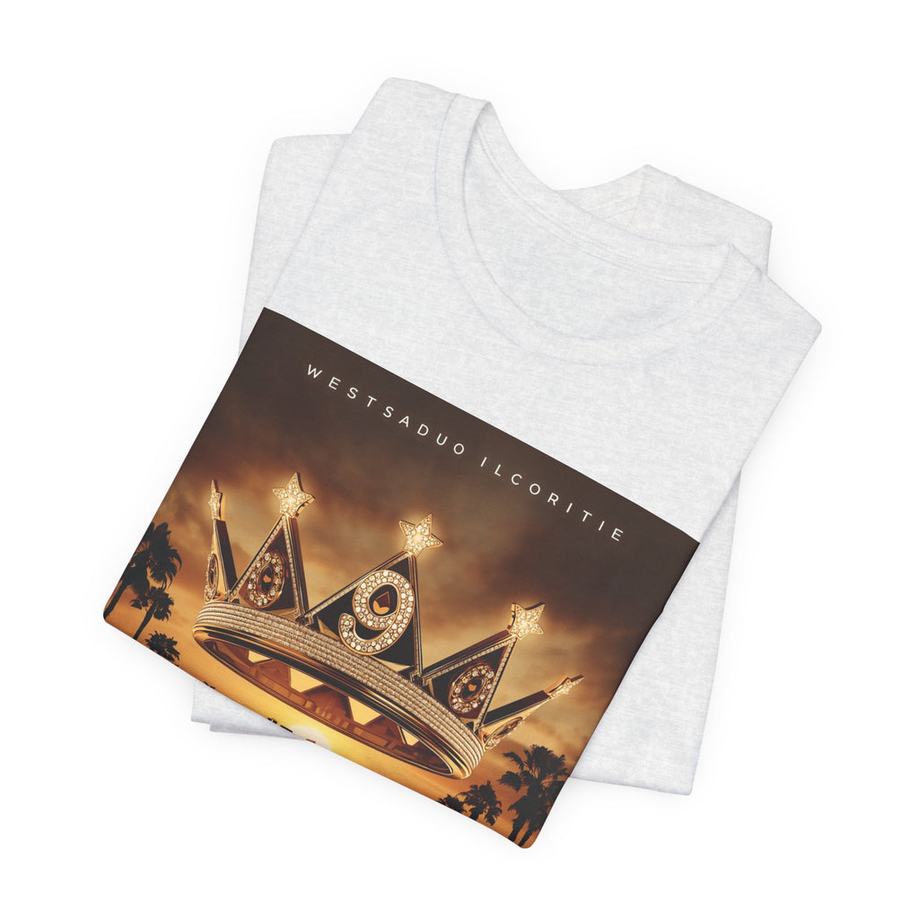 Ninth Crown Graphic Tee — Vintage Royalty Palm-Tree Album Art T-Shirt