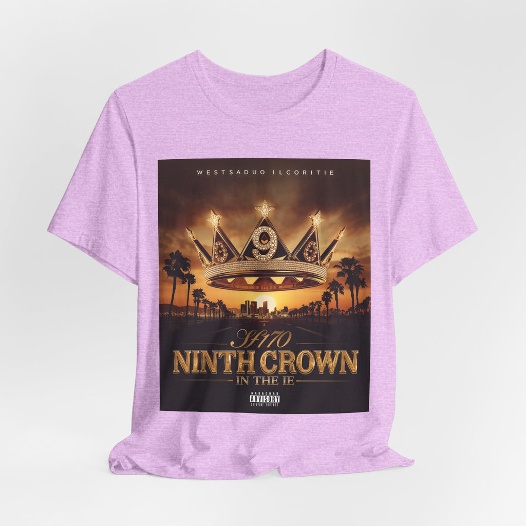 Ninth Crown Graphic Tee — Vintage Royalty Palm-Tree Album Art T-Shirt