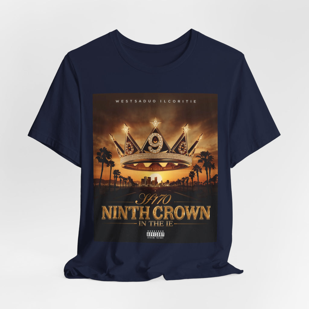 Ninth Crown Graphic Tee — Vintage Royalty Palm-Tree Album Art T-Shirt