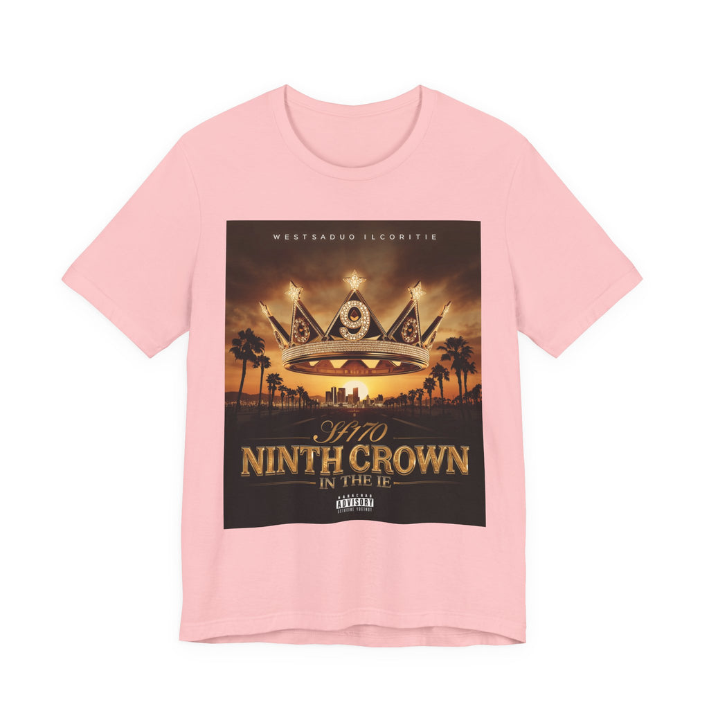 Ninth Crown Graphic Tee — Vintage Royalty Palm-Tree Album Art T-Shirt