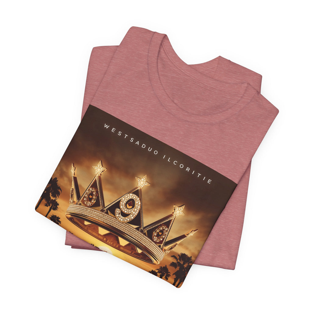 Ninth Crown Graphic Tee — Vintage Royalty Palm-Tree Album Art T-Shirt